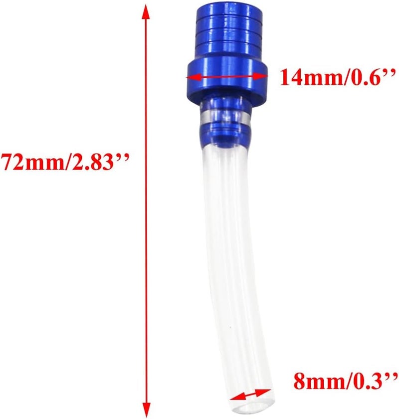 PRO BAT 5 Pack Motorcycle Fuel Tank Air Vent Gas Cap Oil Vent Breather Hose Tube for Dirt Bike Pit Bike ATV All Factory CRF XR CR All Quads All Off-road Motorcycle, Blue - Image 2